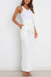Lilipretty In Vogue Belted Pocketed Wide Leg Pants