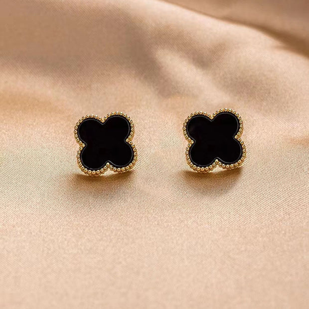 Lilipretty Lucky Clover Gold Stud Earrings