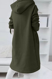 Lilipretty Juliana Solid Color Zip Up Hooded Coat