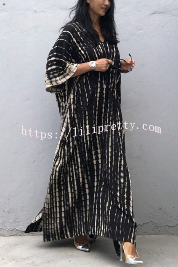 Lilipretty Live Freely Tie Dye Boho Loose Cover-up Dress