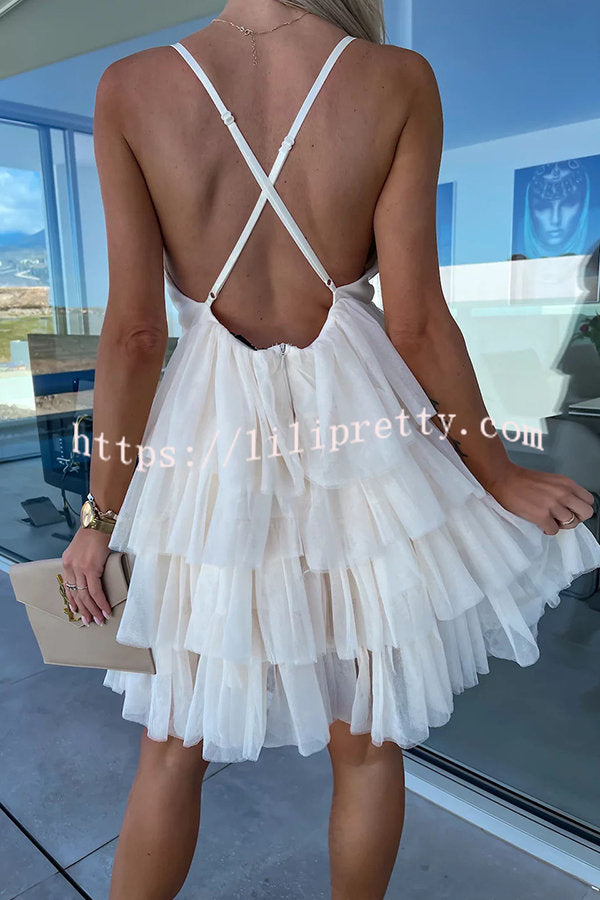 Lilipretty Forever My Love Tiered Tulle Mini Dress