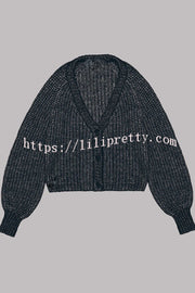 Lilipretty Falling for You Knit Button Up Relaxed Cardigan