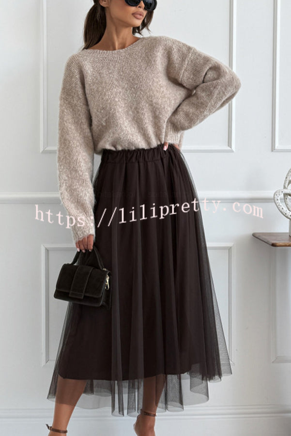 Gisella Knit Back Slit Leopard Print Bow Design Long Sleeve Relaxed Sweater