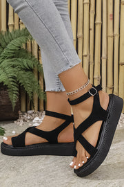 Fashionable Cross Strap Casual Platform Sandals
