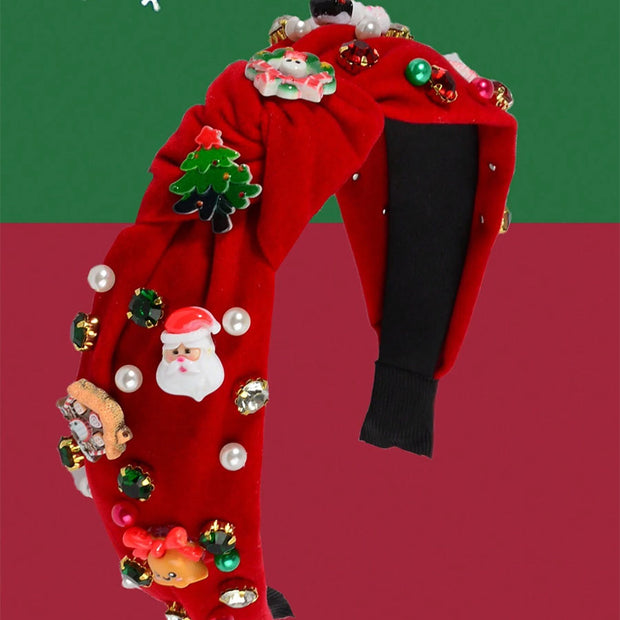 Knotted Christmas Tree Snowflake Christmas Stocking Decorative Headband