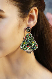 Lilipretty Handmade Christmas Tree Shape Beaded Earrings
