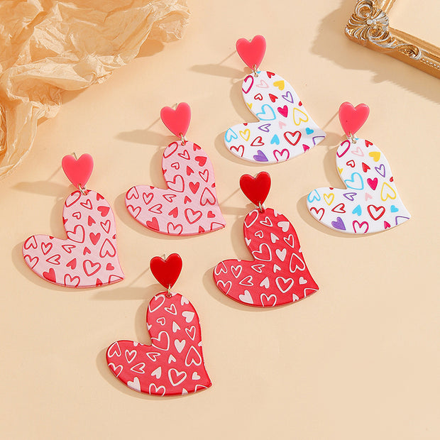 Valentine's Day Irregular Heart-shaped Earrings