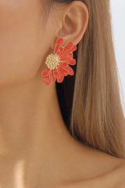 Retro Alloy Floral Pattern Earrings