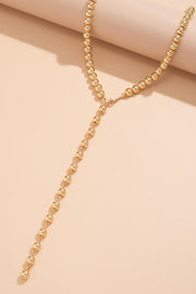 Vintage Beaded Chain Tassel Necklace