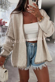 Fashionable Casual Long-sleeved Loose Knitted Cardigan