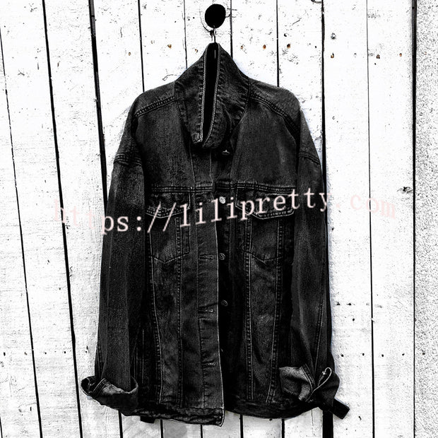 Lilipretty Halloween Print Long Sleeve Denim Jacket