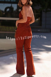 Latte Break Corduroy High Rise Pocket Flare Pants