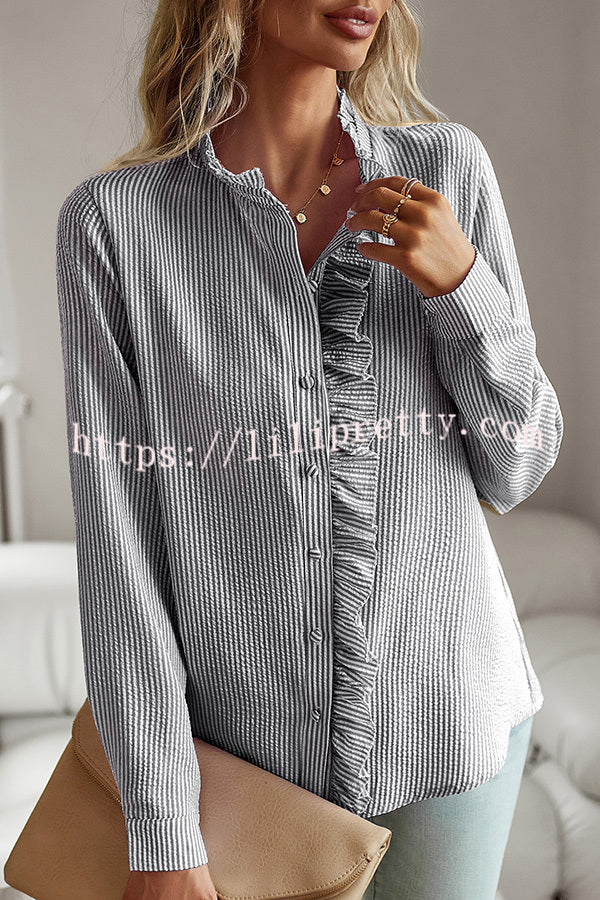 Lilipretty Temperament Commuter Buttoned Long Sleeve Shirt