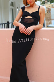 Sexy Slim Fit Asymmetrical Straps Cutout Maxi Dress