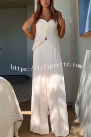 Show Exquisiteness High Rise Pleated Wide Leg Pants
