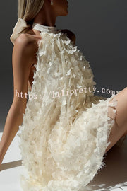 Stylish Backless Bow Elegant Butterfly Loose Mini Dress