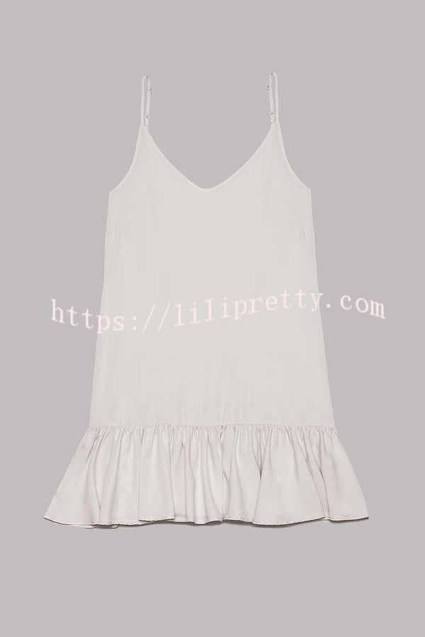 Lilipretty Whispering Muse Cotton Linen Blend Flowy A-line Mini Dress