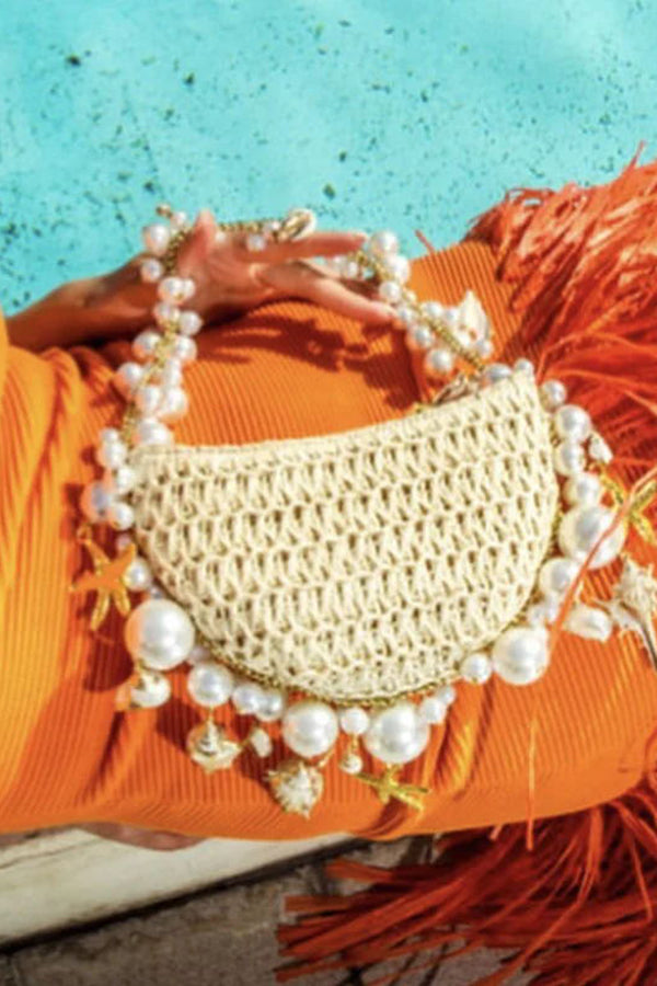 Versatile Pearl Conch Handbag