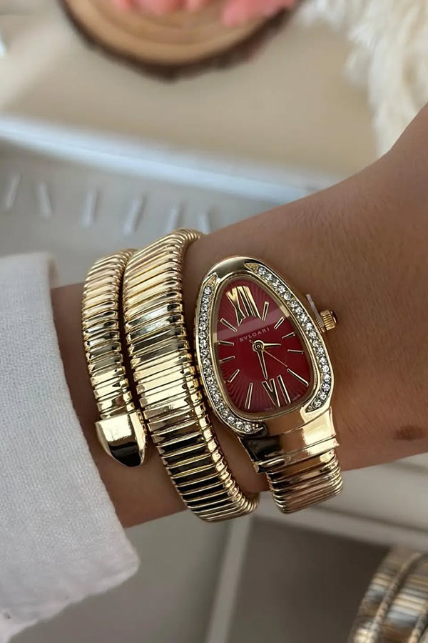 Fashionable Quartz Snake Bracelet Watch