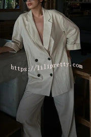Fashionable Wrinkled Lapel Long-sleeved Loose Blazer
