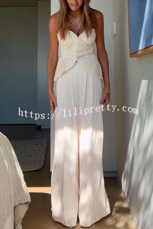 Show Exquisiteness High Rise Pleated Wide Leg Pants