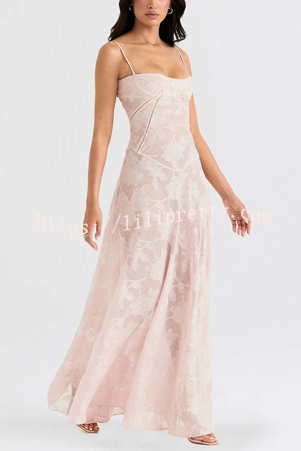 Fashion Sexy Suspenders See-through Holiday Slim Maxi Dress