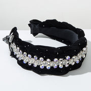 Light Luxury Starry Velvet Braided Diamond Headband