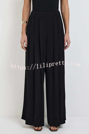 Show Exquisiteness High Rise Pleated Wide Leg Pants