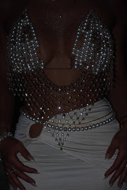 Fashionable Holiday Beach Multi-Layer Pearl Body Chain