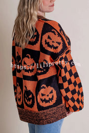 Halloween Casual Loose Crew Neck Sweater