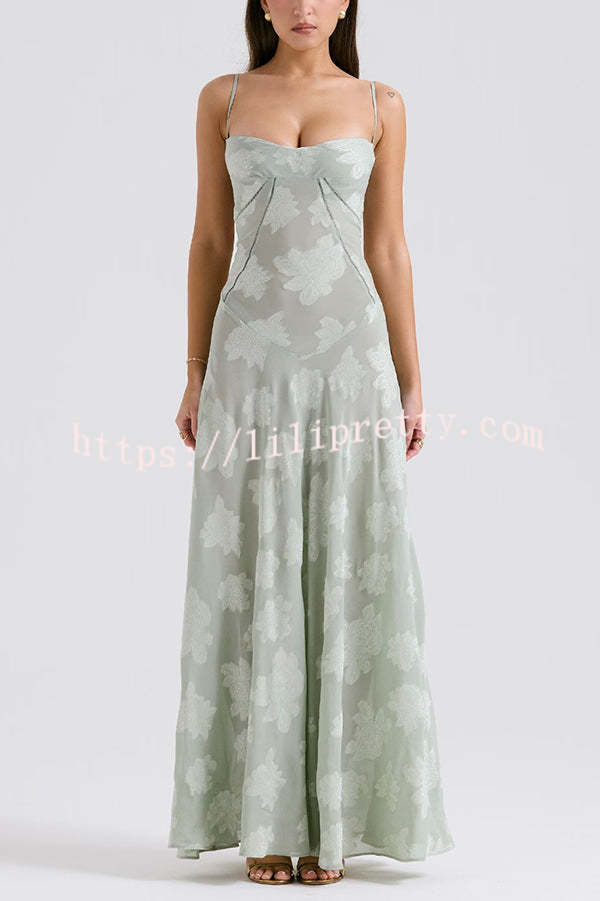 Fashion Sexy Suspenders See-through Holiday Slim Maxi Dress