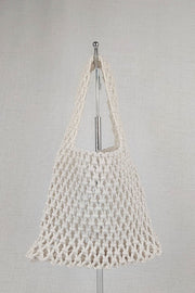 Lazy Style Fishnet Woven Tote Bag