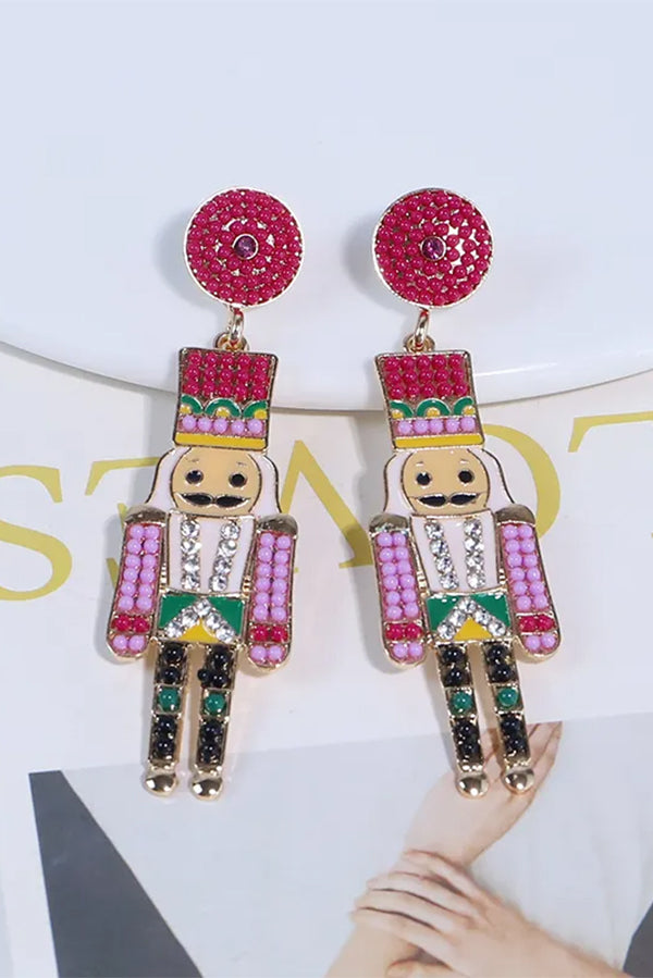 LIlipretty Christmas Little Soldier Electroplated Alloy Earrings