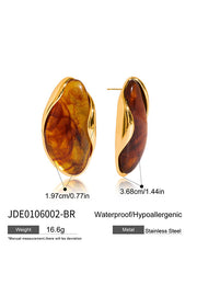 Stylish and Luxurious Titanium Steel Resin Earrings