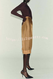 After Party Energy Brooch Detail One Sleeve Ruched Drape Stretch Bodysuit