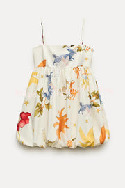 Lilipretty® Amayah Unique Print Cloud-shaped Hem Babydoll Slip Mini Dress