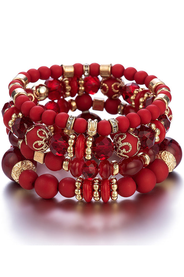 Stylish Bohemian Multi-Layer Crystal Beaded Bracelet