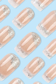 Shining White Edge French Manicure