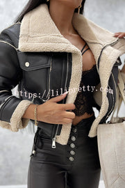 Stylish Lambswool Short Zipped Biker Jacket