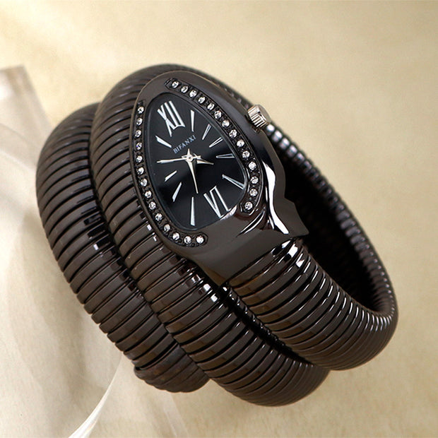 Fashionable Quartz Snake Bracelet Watch
