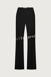Solid Color Casual Pocket Straight Pants
