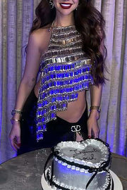 Dazzling Diamond Chain Alloy Body Chain