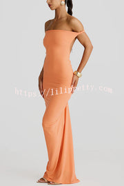 Everything You Want Rope Detail Backless Ruched Stretch Maxi Dress