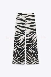 Breath of Freedom Animal Print High Rise Pocketed Wide Leg Pants