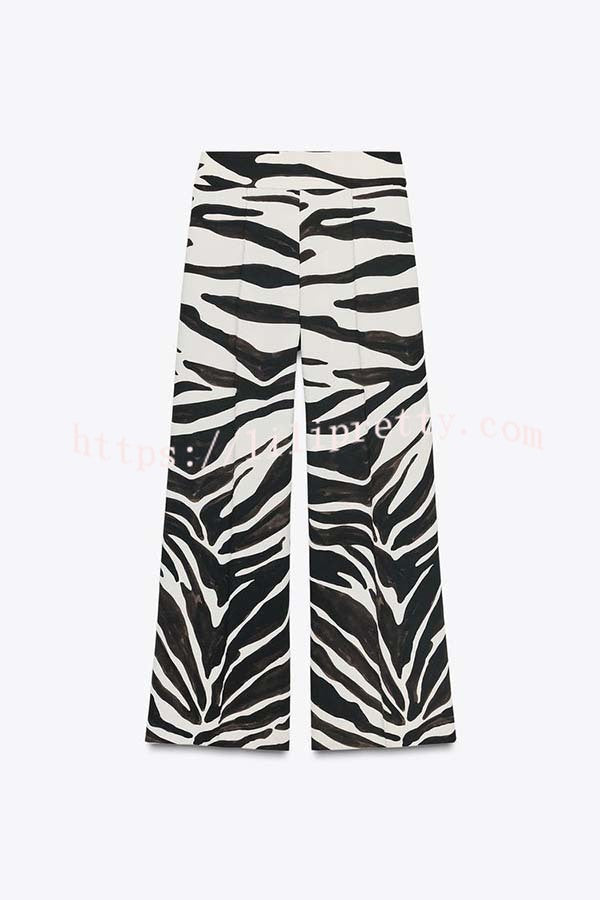Breath of Freedom Animal Print High Rise Pocketed Wide Leg Pants