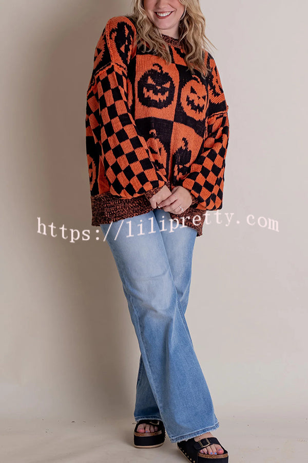 Halloween Casual Loose Crew Neck Sweater