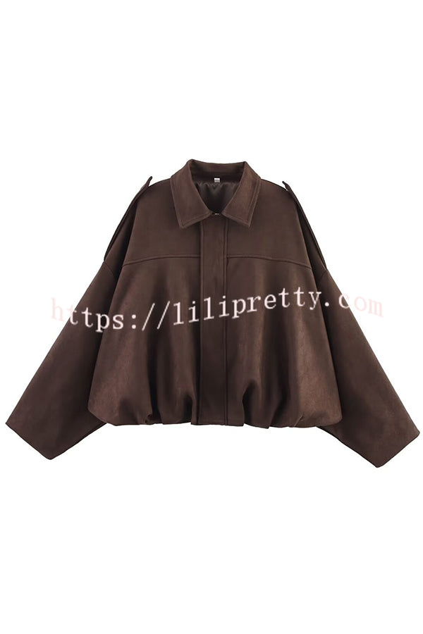 Fashion Lapel Long-sleeved Casual Bomber Jacket