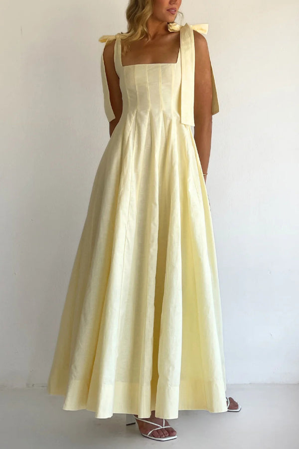 Solid Color Sleeveless Tie-up Suspender Elegant Patchwork Maxi Dress lilipretty Solid Color Sleeveless Tie-up Suspender Elegant Patchwork Maxi Dress lilipretty