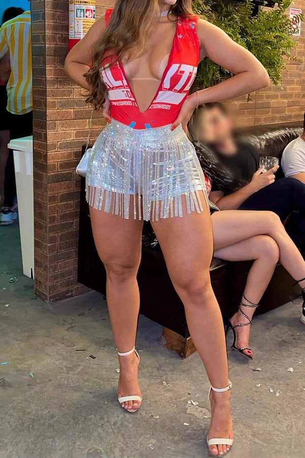 Simple Handmade Rhinestone Waist Chain