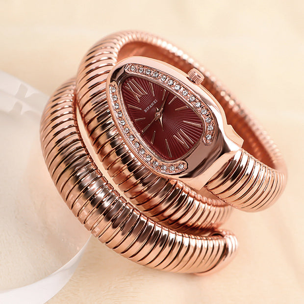 Fashionable Quartz Snake Bracelet Watch